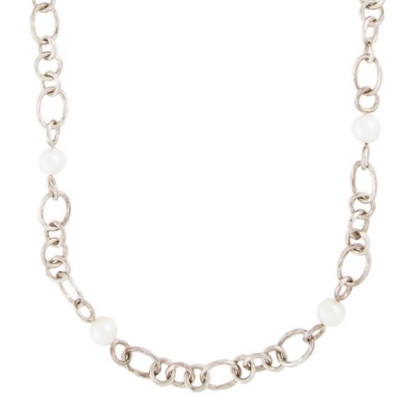 IPPOLITA CULTURED PEARL STERLING SILVER STATION NECKLACE